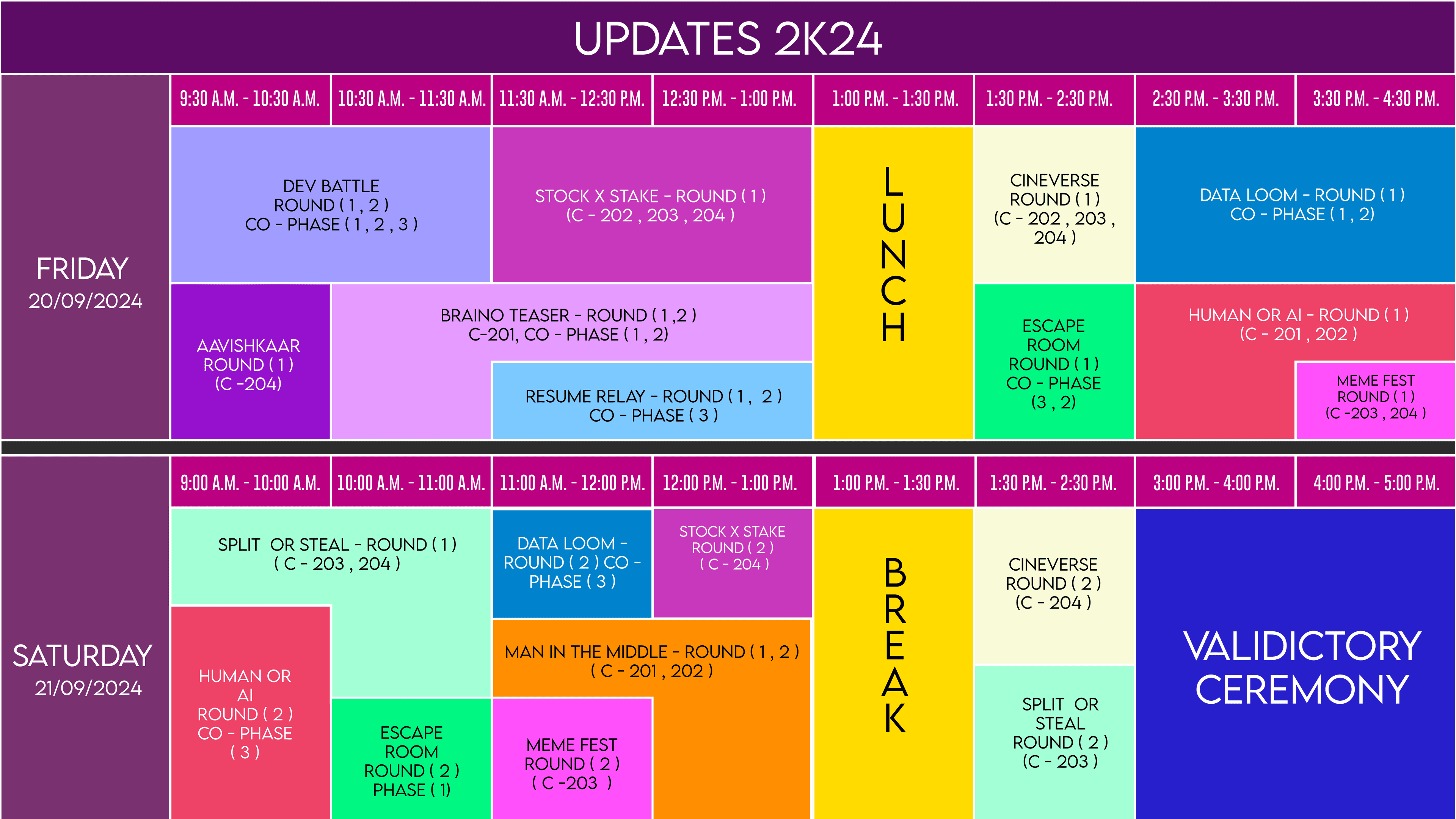 Events Schedule